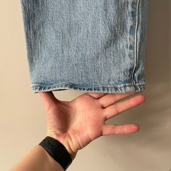 Levi's Ribcage Straight Button Fly Waist Denim High Rise Casual Jeans Blue 27 - Picture 7 of 10